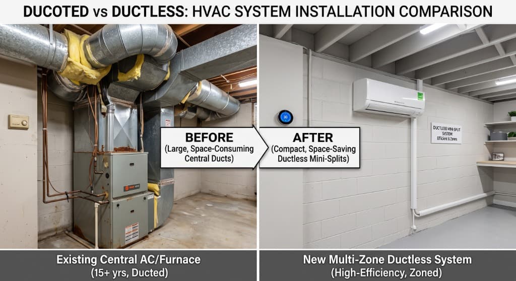 Ducted vs. Ductless Mini-Splits: Concealed Architecture & Multi-Zone Thermal Comfort