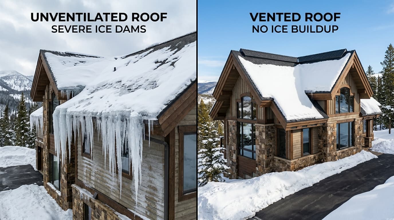 Architectural Roof Ventilation: Balanced Net Free Area, Ridge Vents & Ice Dam Prevention